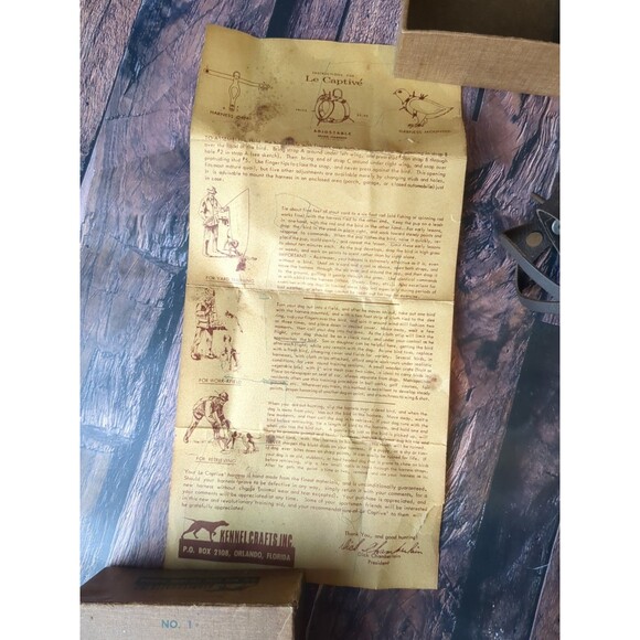 VTG Studded Quail Harness Le Captive Leather Strap Game Bird Rustic Cabin Decor - Picture 9 of 16